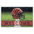 Cincinnati Bengals Crumb Rubber Door Mat Striped B Priamry Logo Black