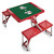 Arizona Cardinals Football Field Picnic Table Portable Folding Table with Seats, (Red)