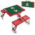Arizona Cardinals Football Field Picnic Table Portable Folding Table with Seats, (Red)