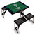 Carolina Panthers Football Field Picnic Table Portable Folding Table with Seats, (Black)
