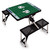 Dallas Cowboys Football Field Picnic Table Portable Folding Table with Seats, (Black)