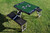 Denver Broncos Football Field Picnic Table Portable Folding Table with Seats, (Black)