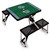 Detroit Lions Football Field Picnic Table Portable Folding Table with Seats, (Black)