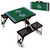 Detroit Lions Football Field Picnic Table Portable Folding Table with Seats, (Black)