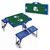 Indianapolis Colts Football Field Picnic Table Portable Folding Table with Seats, (Royal Blue)