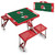 Kansas City Chiefs Football Field Picnic Table Portable Folding Table with Seats, (Red)