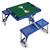 Los Angeles Rams Football Field Picnic Table Portable Folding Table with Seats, (Royal Blue)