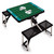 Miami Dolphins Football Field Picnic Table Portable Folding Table with Seats, (Black)