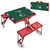 New York Giants Football Field Picnic Table Portable Folding Table with Seats, (Red)