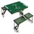 New York Jets Football Field Picnic Table Portable Folding Table with Seats, (Hunter Green)