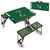 New York Jets Football Field Picnic Table Portable Folding Table with Seats, (Hunter Green)
