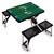 Philadelphia Eagles Football Field Picnic Table Portable Folding Table with Seats, (Black)