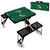 Philadelphia Eagles Football Field Picnic Table Portable Folding Table with Seats, (Black)