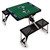 Seattle Seahawks Football Field Picnic Table Portable Folding Table with Seats, (Black)