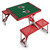 Tampa Bay Buccaneers Football Field Picnic Table Portable Folding Table with Seats, (Red)