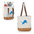 Detroit Lions Pico Willow and Canvas Lunch Basket, (Natural Canvas)