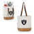 Las Vegas Raiders Pico Willow and Canvas Lunch Basket, (Natural Canvas)