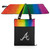 Atlanta Braves Vista Outdoor Picnic Blanket & Tote (Rainbow with Black)