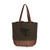 Cleveland Guardians Coronado Canvas and Willow Basket Tote (Khaki Green with Beige Accents)