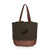 Los Angeles Dodgers Coronado Canvas and Willow Basket Tote (Khaki Green with Beige Accents)