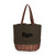 Tampa Bay Rays Coronado Canvas and Willow Basket Tote (Khaki Green with Beige Accents)