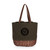 Washington Nationals Coronado Canvas and Willow Basket Tote (Khaki Green with Beige Accents)