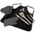 Atlanta Braves BBQ Apron Tote Pro Grill Set (Black with Gray Accents)