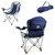 Chicago Cubs Reclining Camp Chair (Navy Blue with Gray Accents)