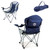 New York Mets Reclining Camp Chair (Navy Blue with Gray Accents)