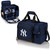 New York Yankees Malibu Picnic Basket Cooler (Navy Blue with Black Accents)