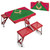 Los Angeles Angels Baseball Diamond Picnic Table Portable Folding Table with Seats (Red)