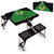 Miami Marlins Baseball Diamond Picnic Table Portable Folding Table with Seats (Black)