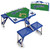 Milwaukee Brewers Baseball Diamond Picnic Table Portable Folding Table with Seats (Royal Blue)