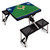 New York Yankees Baseball Diamond Picnic Table Portable Folding Table with Seats (Black)