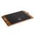 New York Islanders Covina Acacia and Slate Serving Tray, (Acacia Wood & Slate Black with Gold Accents)