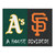 MLB House Divided - Athletics / Giants House Divided Mat 33.75"x42.5"