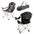 Arizona Coyotes Reclining Camp Chair, (Black with Gray Accents)