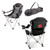 Calgary Flames Reclining Camp Chair, (Black with Gray Accents)
