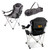 Chicago Blackhawks Reclining Camp Chair, (Black with Gray Accents)