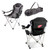 Detroit Red Wings Reclining Camp Chair, (Black with Gray Accents)