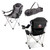 New York Islanders Reclining Camp Chair, (Black with Gray Accents)