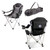 Winnipeg Jets Reclining Camp Chair, (Black with Gray Accents)