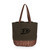 Anaheim Ducks Coronado Canvas and Willow Basket Tote, (Khaki Green with Beige Accents)