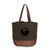 Buffalo Sabres Coronado Canvas and Willow Basket Tote, (Khaki Green with Beige Accents)