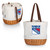 New York Rangers Coronado Canvas and Willow Basket Tote, (Beige Canvas)