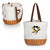 Pittsburgh Penguins Coronado Canvas and Willow Basket Tote, (Beige Canvas)