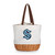 Seattle Kraken Coronado Canvas and Willow Basket Tote, (Beige Canvas)