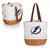 Tampa Bay Lightning Coronado Canvas and Willow Basket Tote, (Beige Canvas)