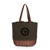 Winnipeg Jets Coronado Canvas and Willow Basket Tote, (Khaki Green with Beige Accents)