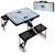 Columbus Blue Jackets Hockey Rink Picnic Table Portable Folding Table with Seats, (Black)